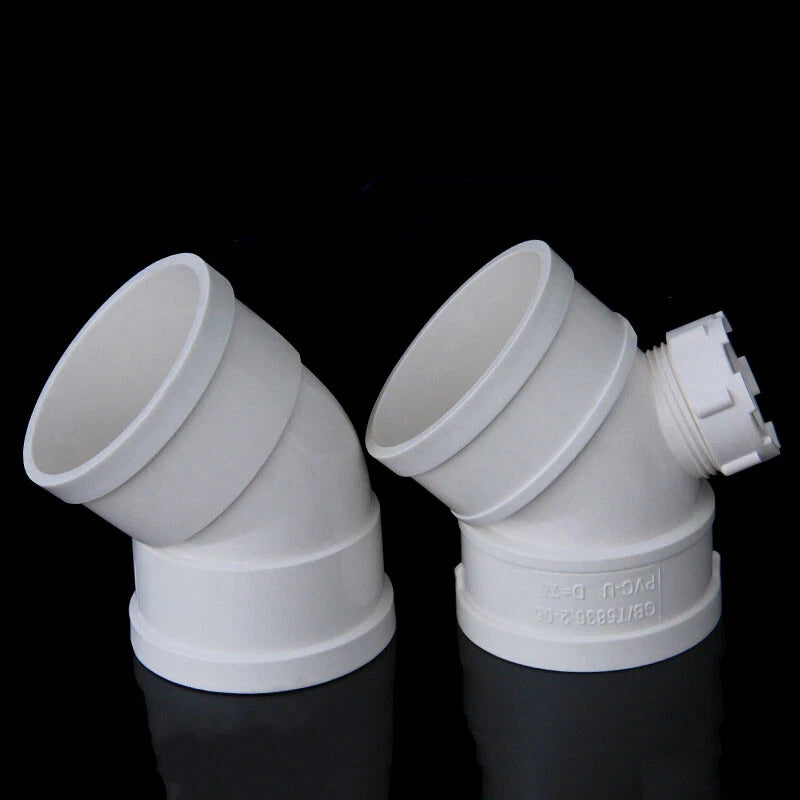 PVC Drain Pipe Connector Inspection Port Drainage Tube Fittings Reducer Adapters