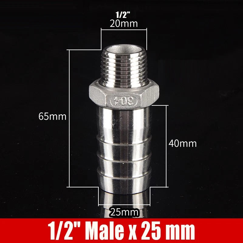 1/4"-4" Inch Female/Male Stainless Hose Connector Fitting For Air Water Fuel Gas