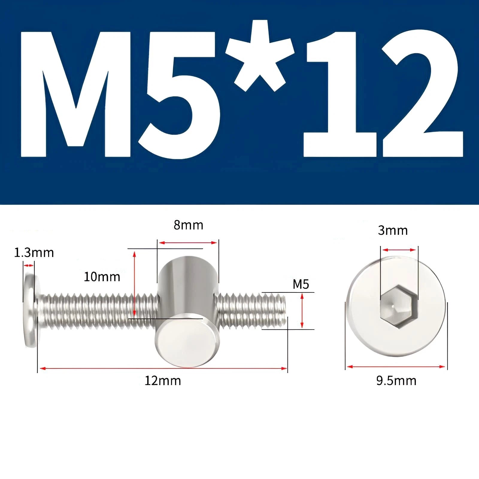 M4 M5 M6 M8 304 Stainless Steel Furniture Connecting Bolts with Barrel Nuts