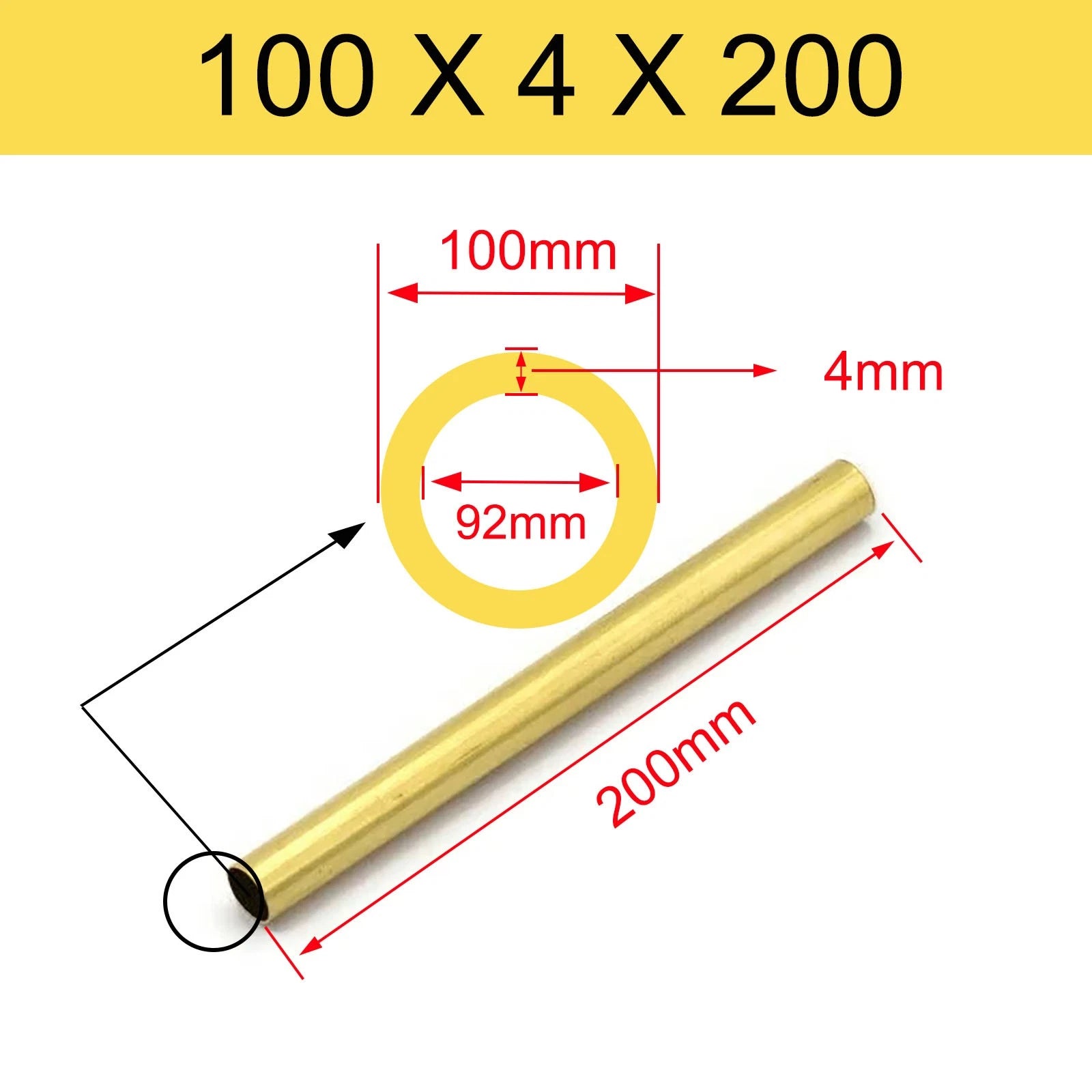 Brass Tubes ROUND PIPE Cu 62% OD 2mm 3mm 4mm 5mm 6mm 7mm 8mm 9mm 10mm To 90mm