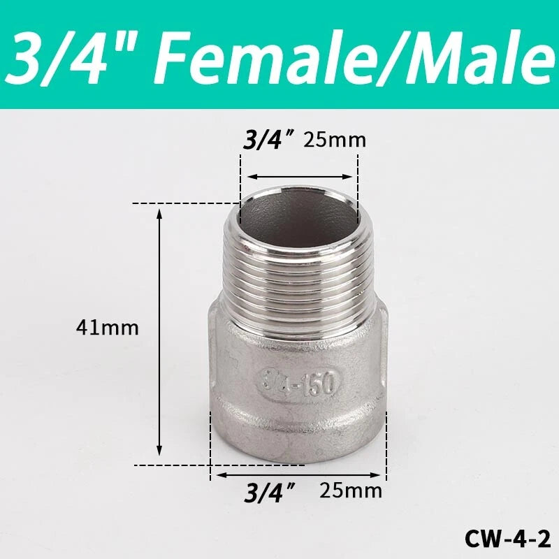 Stainless Steel BSP Pipe Fittings — Plug, Nipple, Elbow, T-Piece & More (1/8" to 4")