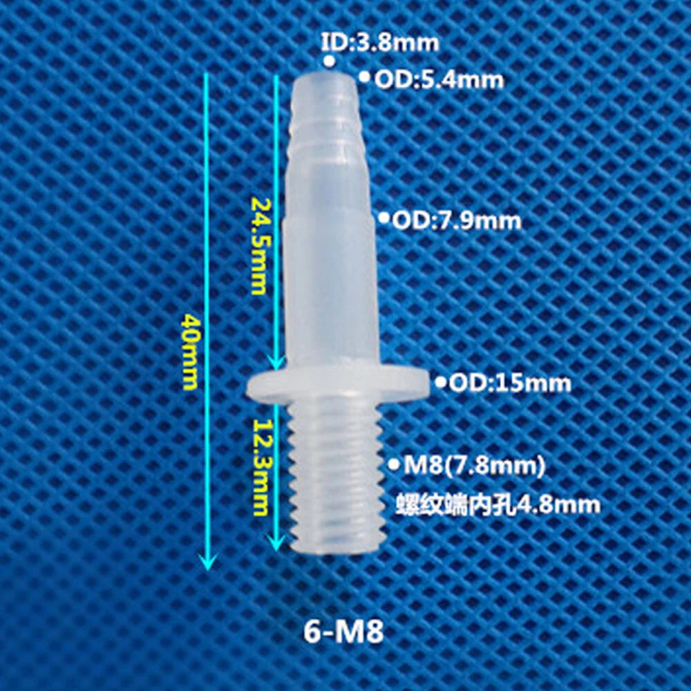 BSP Metric External Thread Straight Barb Connector – Plastic Hose Pipe Fitting