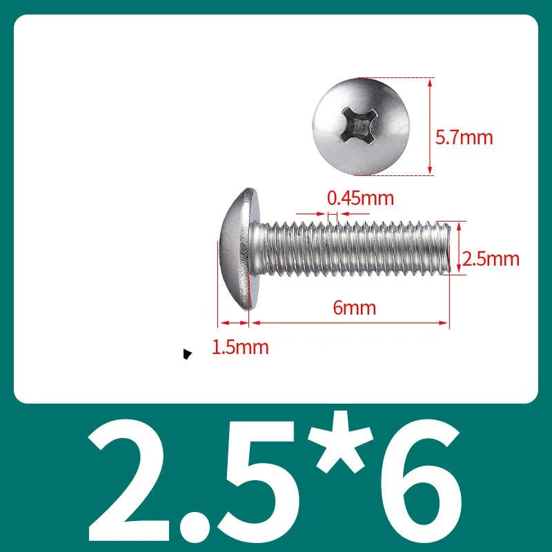 Phillips Flat Head Machine Screws M2-M8 | A2/A4 Stainless Steel