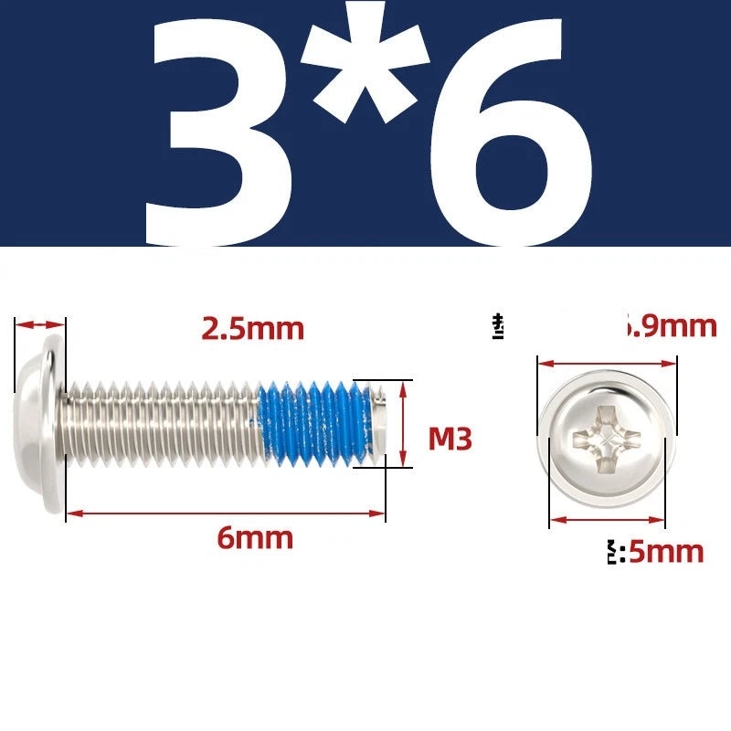 M2–M6 Flanged Button Head Screws – Carbon Steel, Phillips Drive, Nickel or Black Zinc Plated