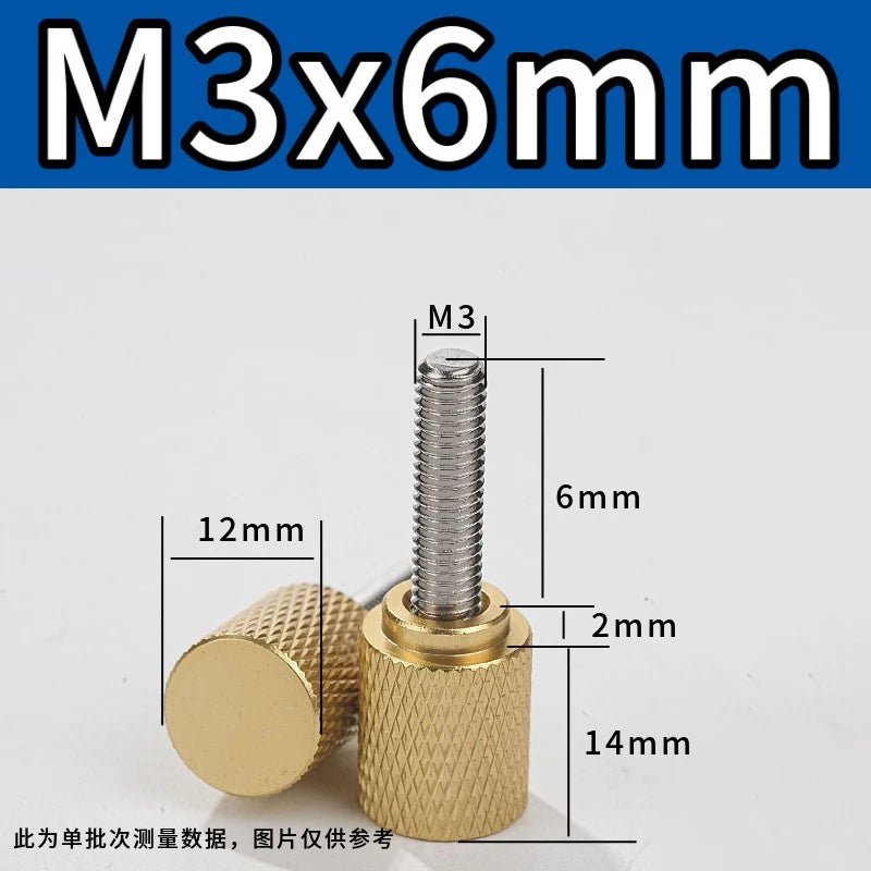 M3 Knurled Thumb Screws – Colored Anodized Aluminum, 6mm to 100mm, 10 Colors - HomeDIYer
