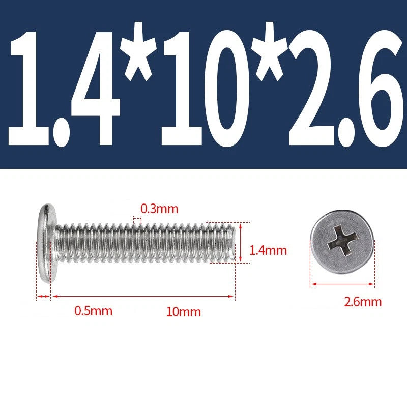 M1–M8 Ultra Thin Flat Head Phillips Machine Screws – A2 Stainless Steel, Fully Threaded