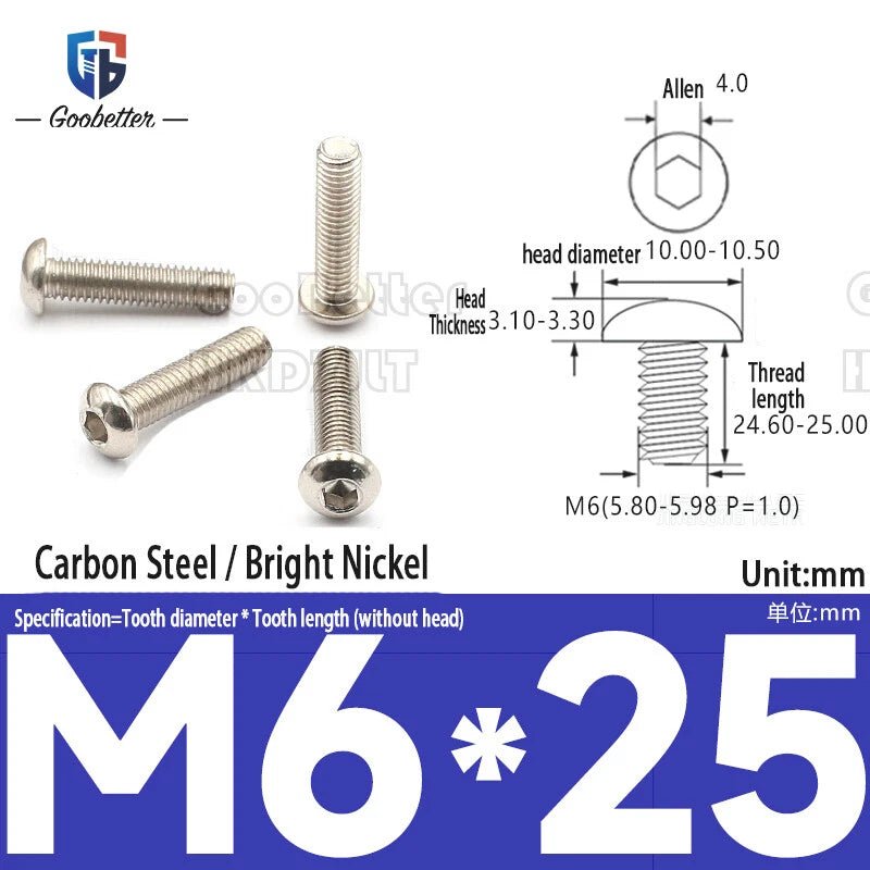 Large Flat Head Machine Screws M2–M6 Allen Torx Slotted Multi - Drive 100pcs - HomeDIYer