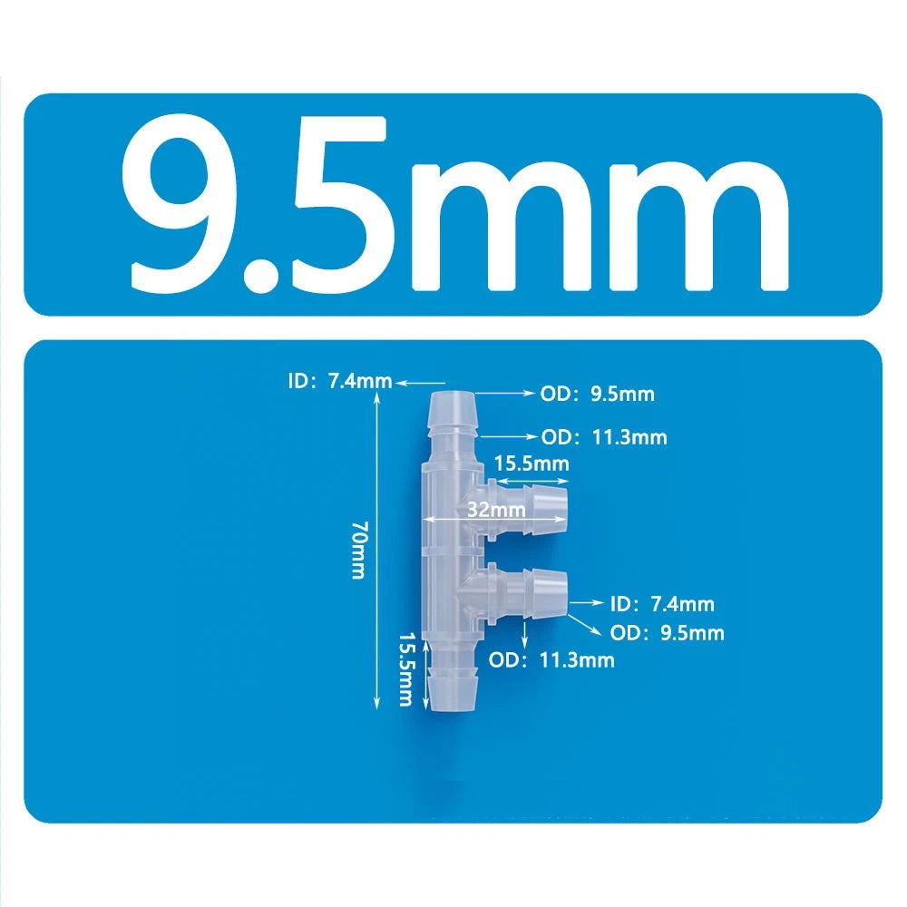X Piece & Side 4-Way Plastic Hose Pipe Connector — Water Oil Gas Air Joiner