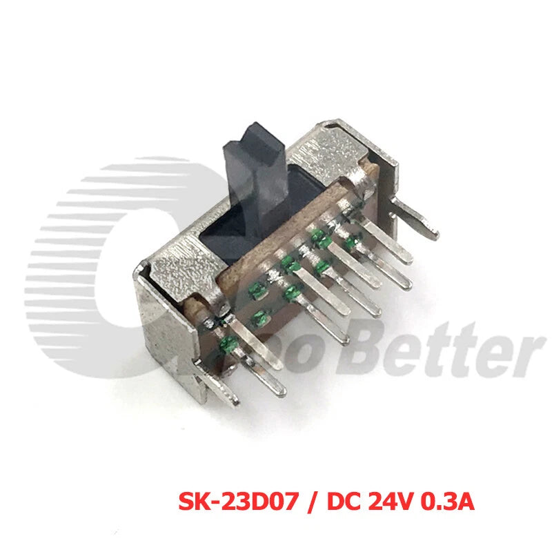 Miniature Slide Switch SPDT 2-Position PCB Mount — SS/SK Series, DC 24V