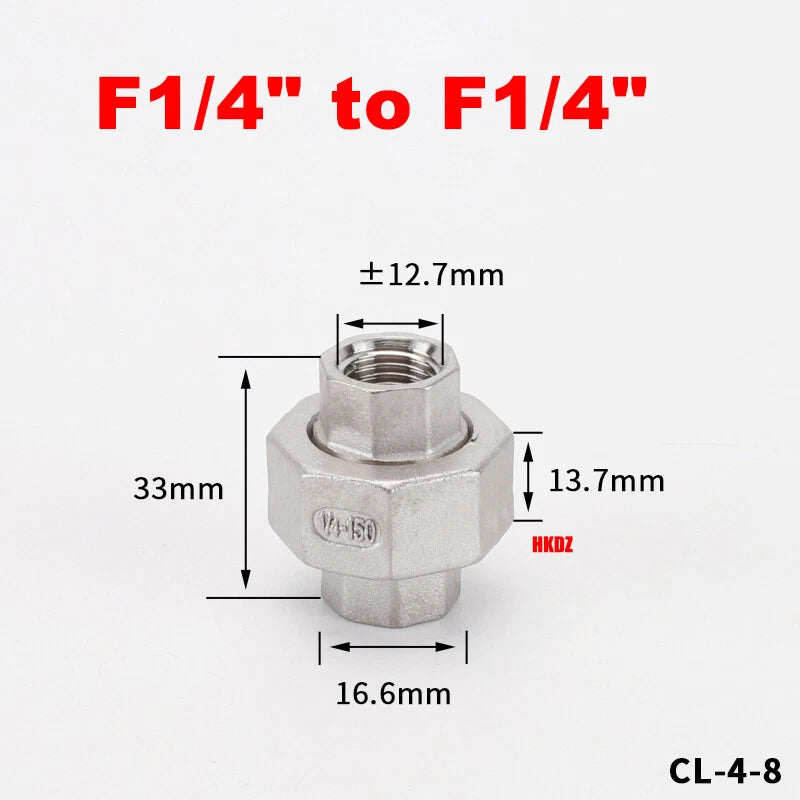 BSP Reducing Fittings 304 Stainless Steel Male Female Adaptor Straight Nipples