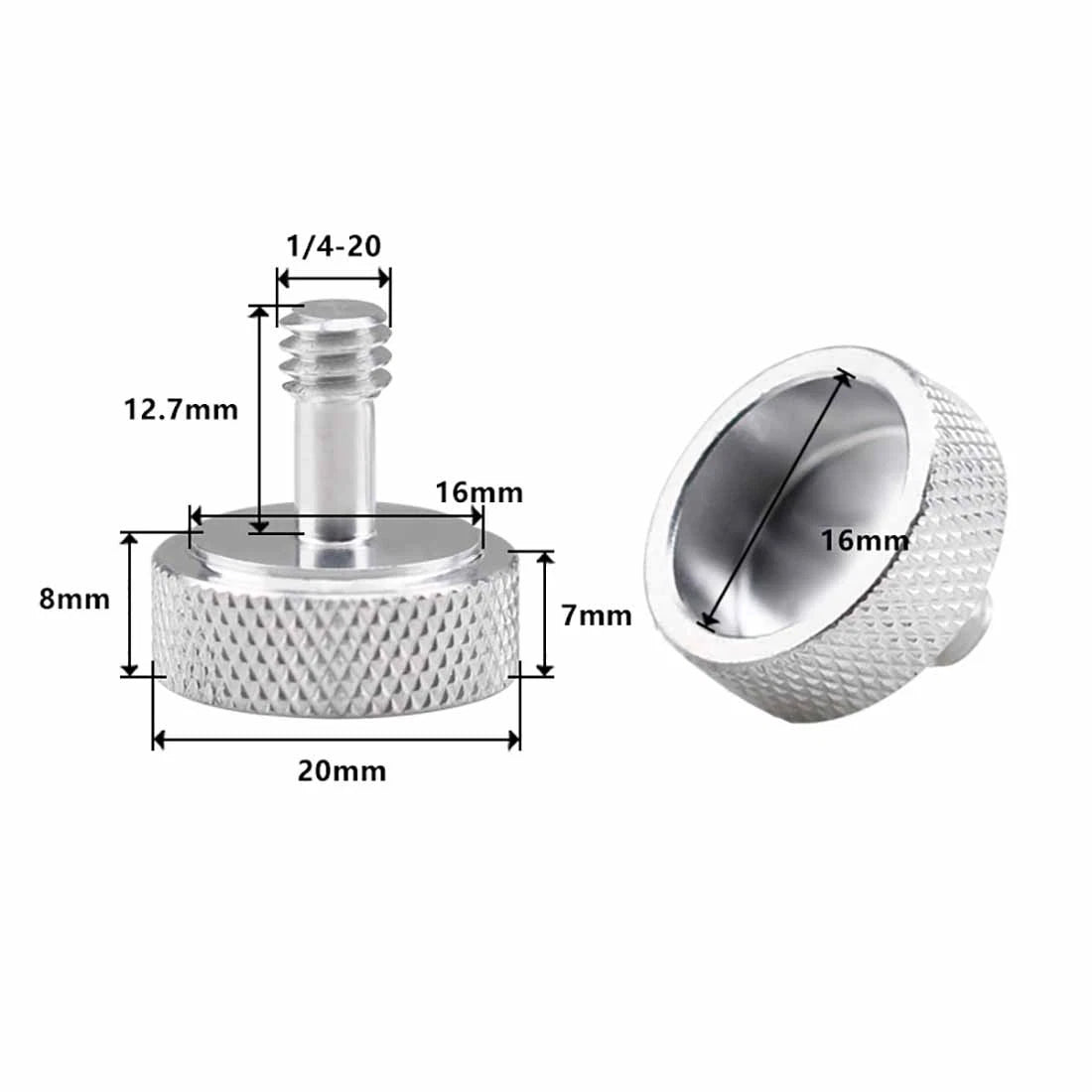 1/4" Camera Thumb Screws – Aluminum Alloy & Stainless Steel Pan Head Adapter Bolts - HomeDIYer