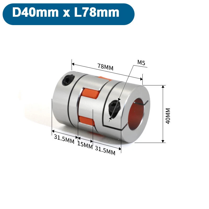 CNC Shaft Coupler Flexible Plum Spider Jaw Coupling Stepper Motor D14mm - 150mm