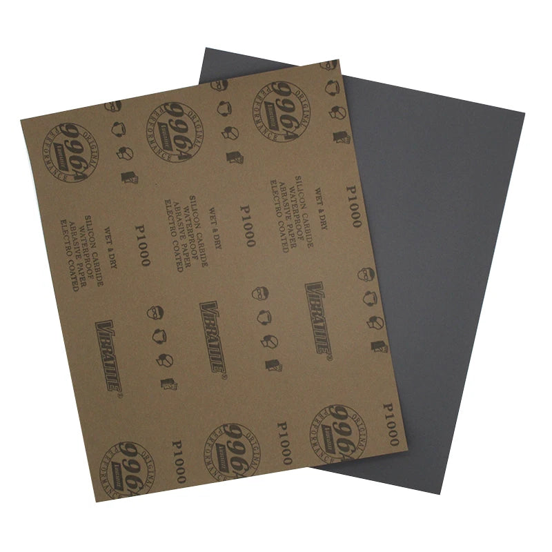 A4 Silicon Carbide Wet & Dry Sandpaper — P60 to P10000 Grit 230x280mm Sheets for Wood Metal Auto