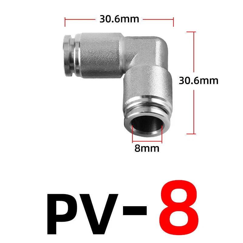 Pneumatic Push-In Elbow Fittings — Equal & Reducing Elbow Connectors for Air & Water Hose