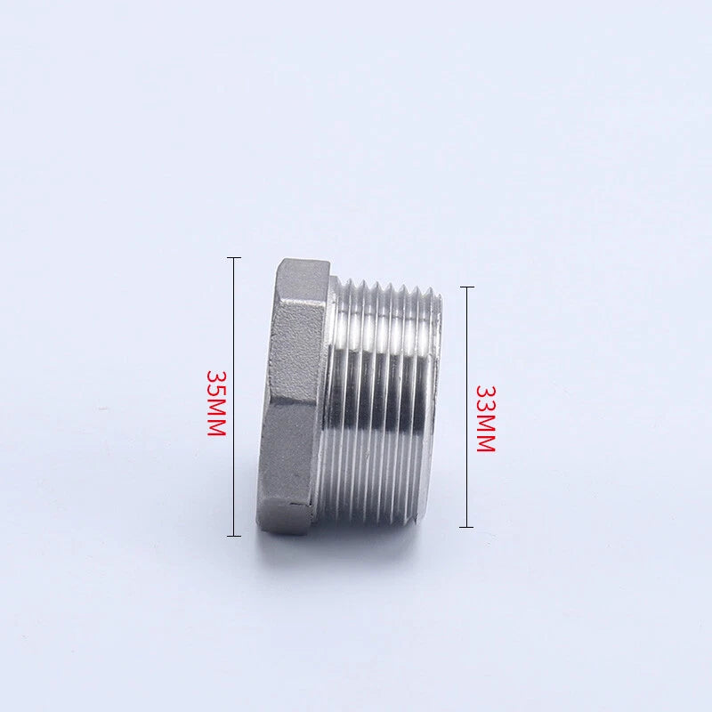 BSP Male Stainless Steel Countersunk End Plug — Internal Hex, 1/4" to 2"