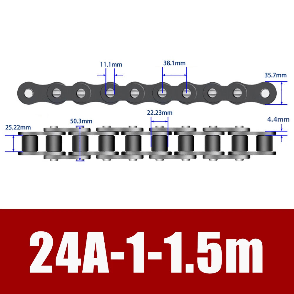 Roller Chain Single Row-Double Row Transmission Chain Manganese Steel 04C 06B