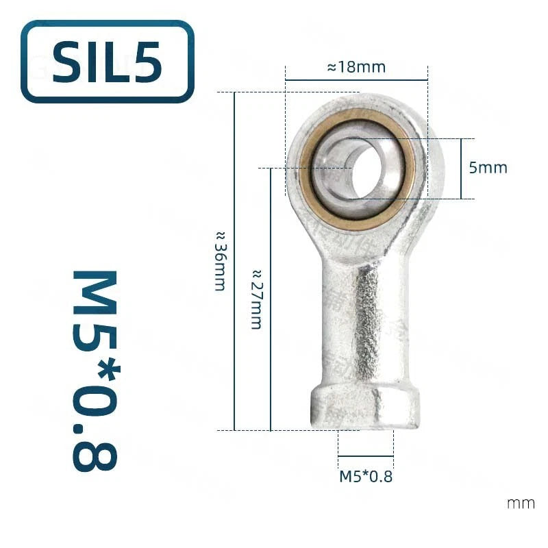 SI Female Series Rod End Bearings M3 M4 M5 M6 M8 M10 - M30 Right-Left Thread
