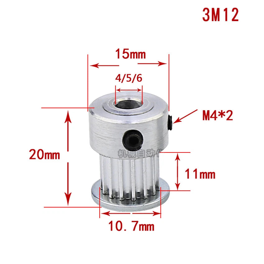 HTD-3M 12T-150T Timing Belt Pulley Pitch 3mm Tooth Width 11mm Synchronous Wheel