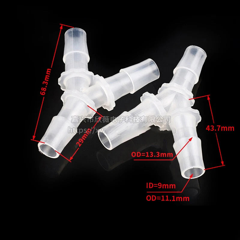 Plastic Hose Pipe Connector Reducing Fitting Plastic Barbed Fuel Water Vacuum