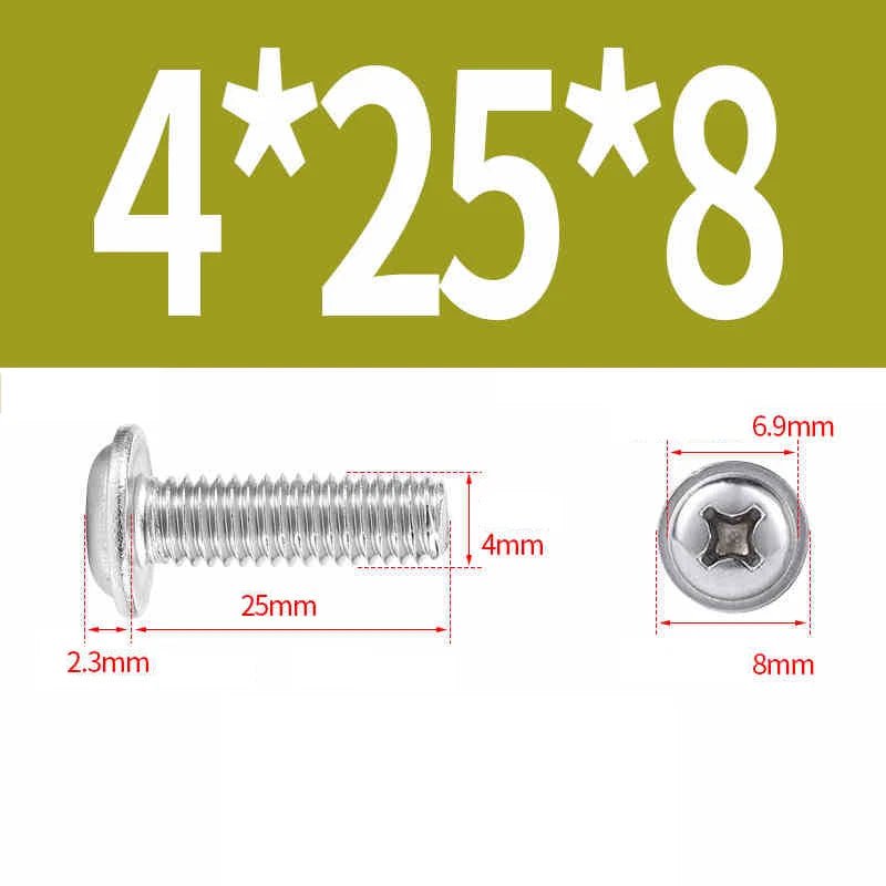 Phillips Flanged Pan Head Machine Screws 316 Stainless Steel M3 M4 M5 M6 - HomeDIYer