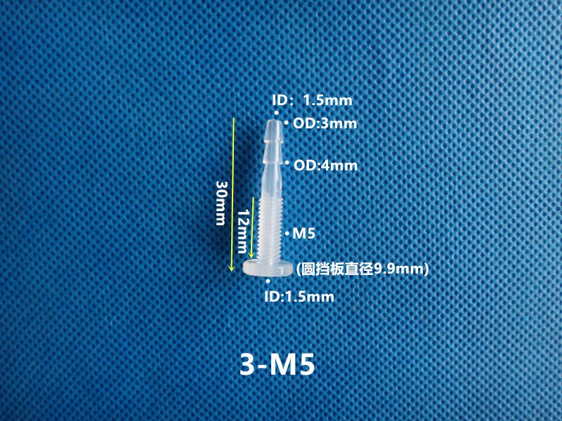 Metric Plastic Striaght Bulkhead Fitting Hose Barb Connector Inch Tube Adapter
