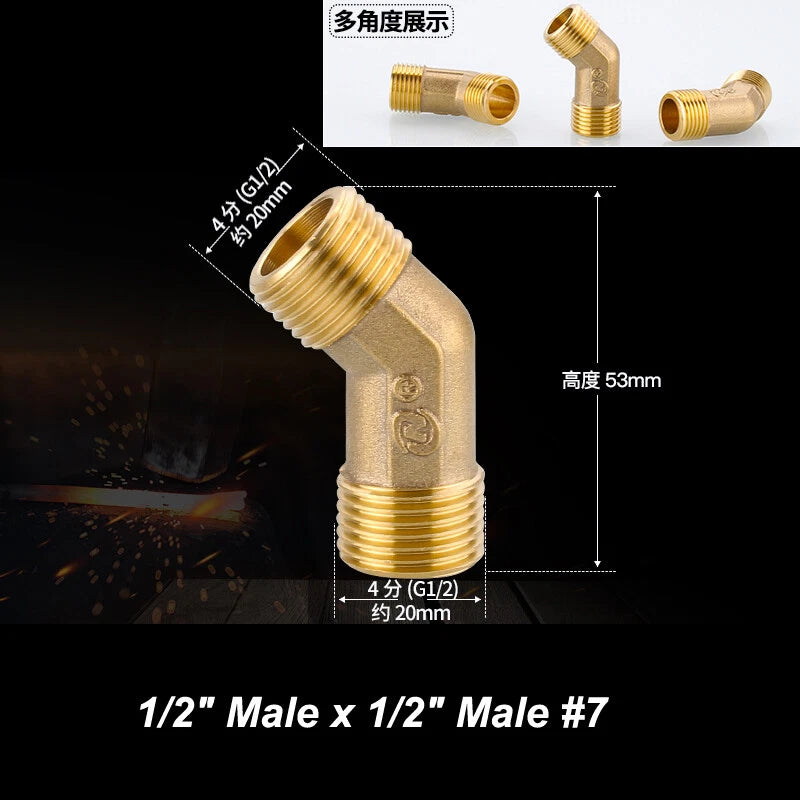 BSP Brass Pipe Fittings – Elbow & Union Connectors, Female/Male, 1/2" 3/4" 1"