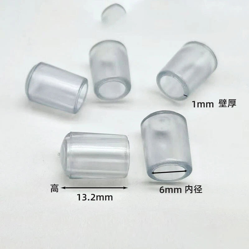 Goobetter Round PVC Rubber End Caps – 2.5mm to 19mm (Black, White, Transparent)