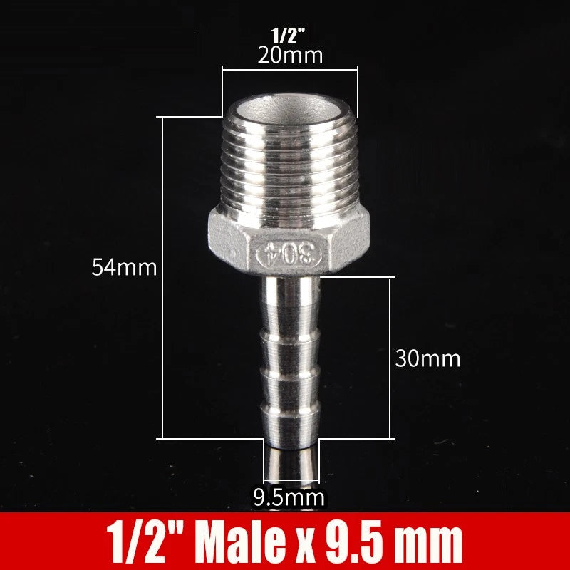 1/4"-4" Inch Female/Male Stainless Hose Connector Fitting For Air Water Fuel Gas