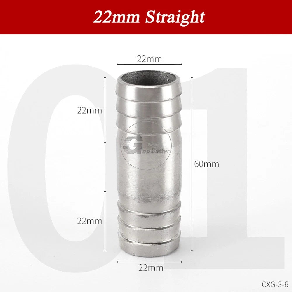 A2 Stainless Steel 8-41mm Barbed Hose Connector,Hosetail Pipe Air Water Oil Fuel