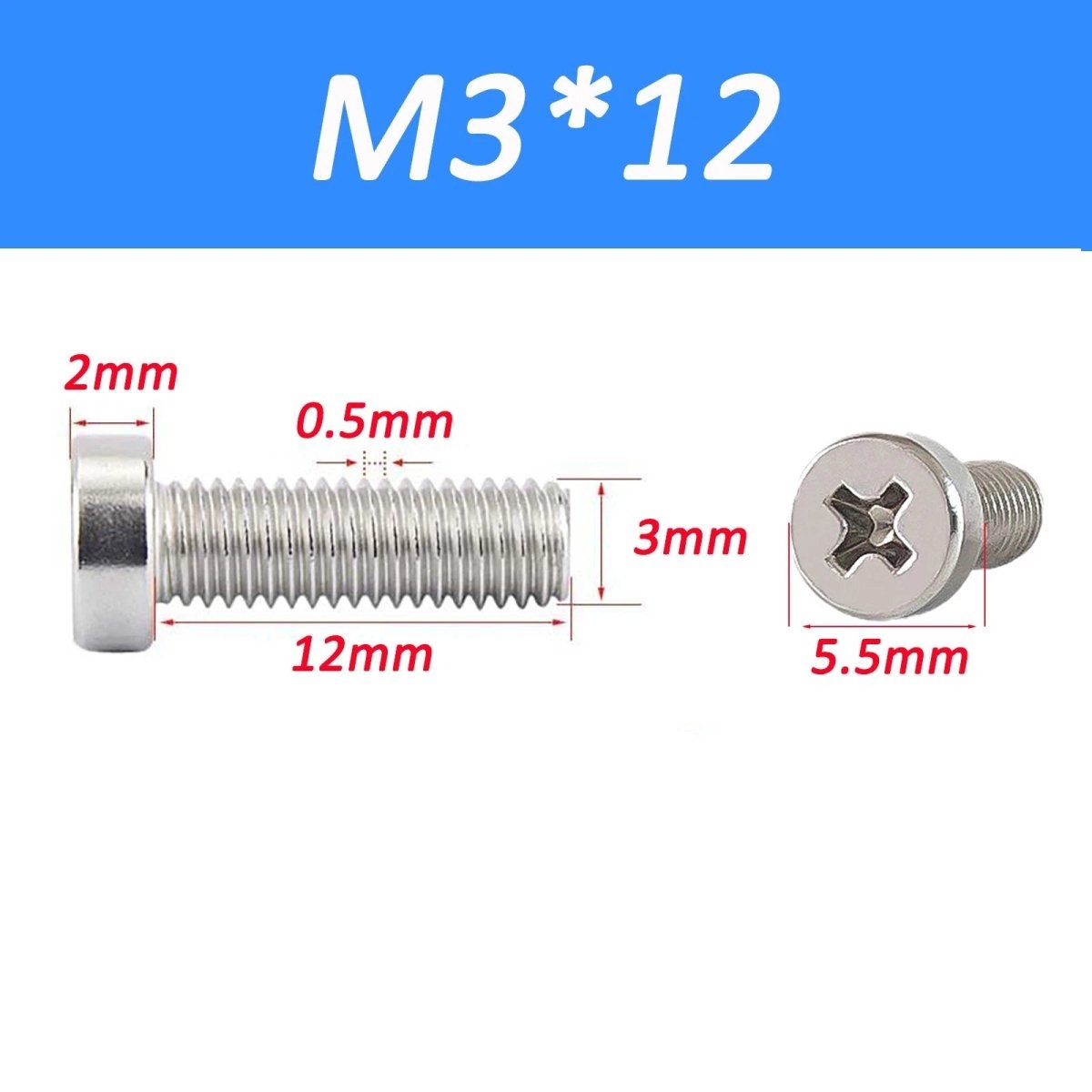 A2 Stainless Steel Cheese Head Phillips Machine Screws | M2–M8 Metric Bolts - HomeDIYer