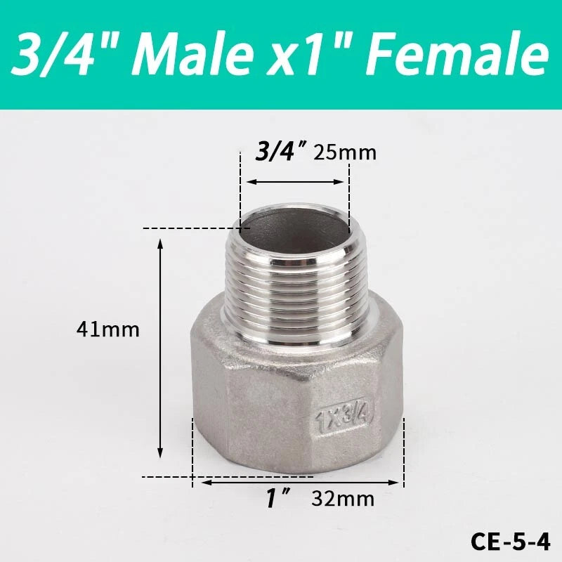 Stainless Steel BSP Pipe Fittings — Plug, Nipple, Elbow, T-Piece & More (1/8" to 4")
