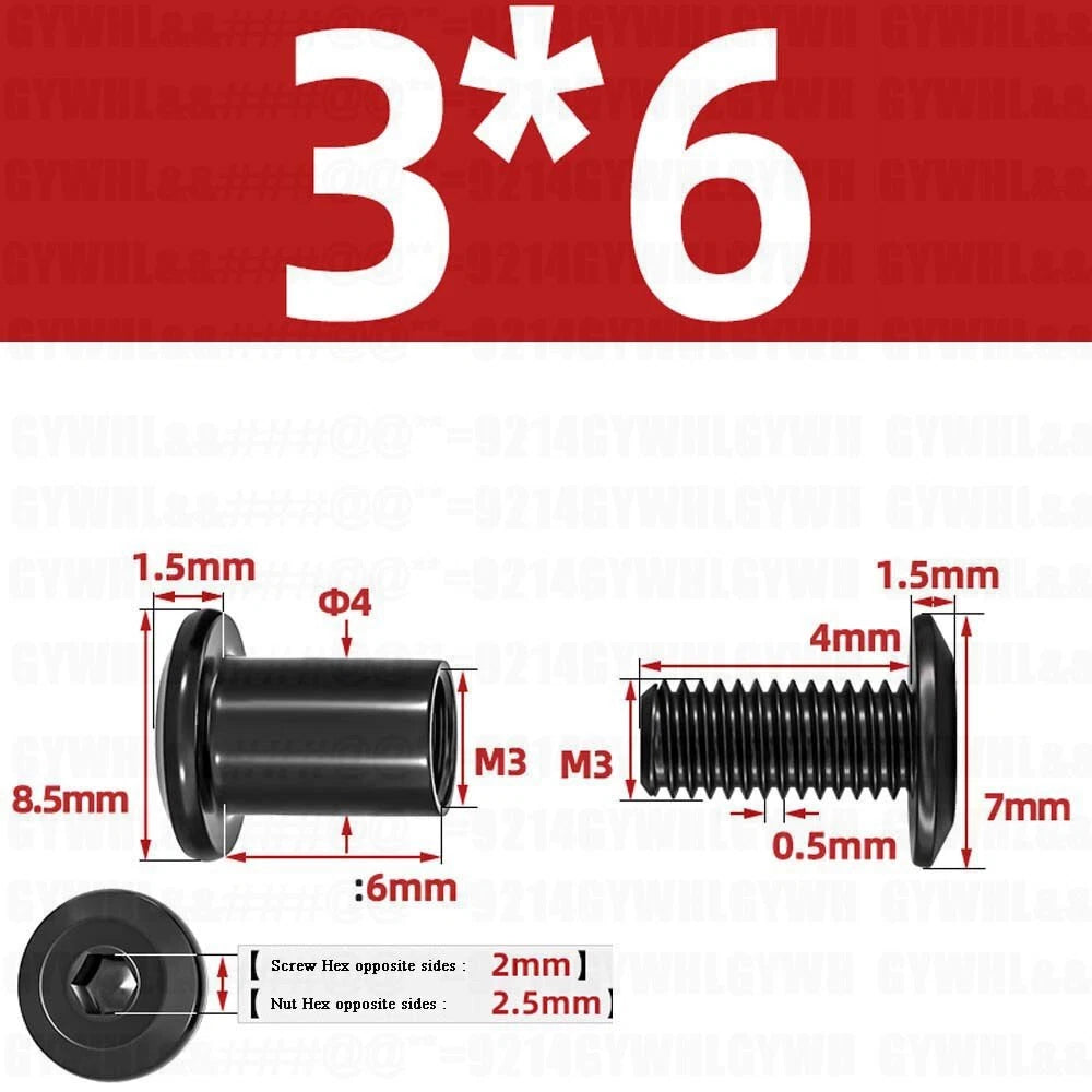 Metric Furniture Connector Bolts with End Cap Nuts — Stainless Steel M2 to M10