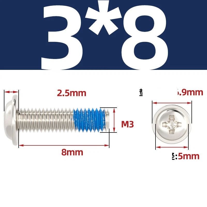 M2–M6 Flanged Button Head Screws – Carbon Steel, Phillips Drive, Nickel or Black Zinc Plated