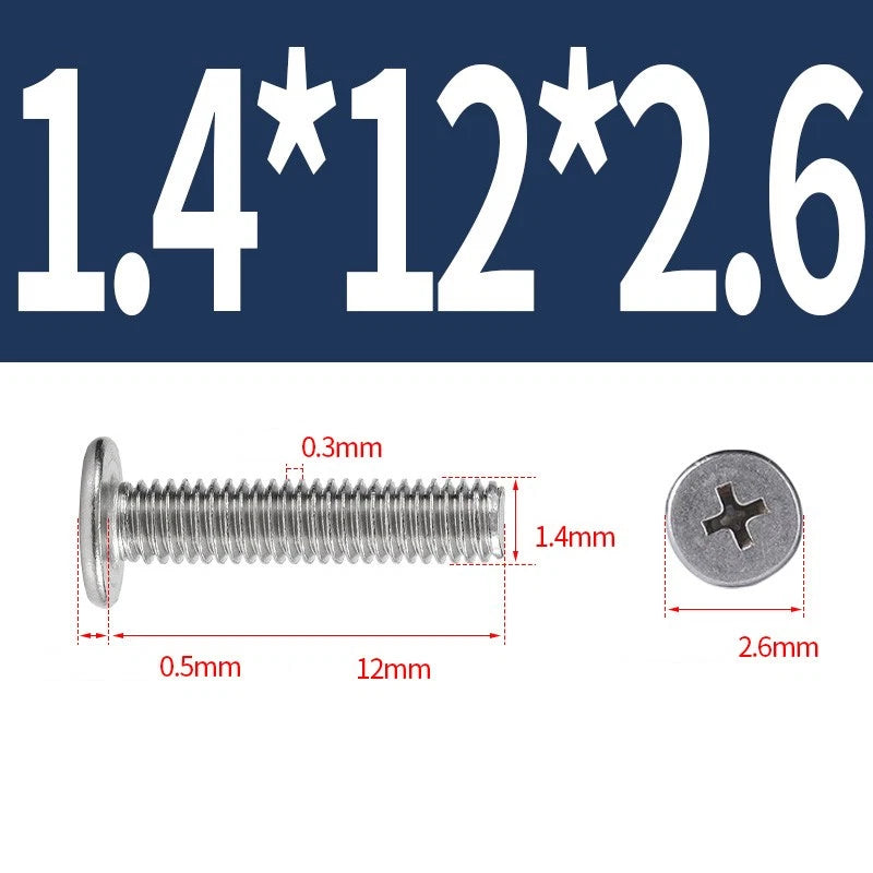 M1–M8 Ultra Thin Flat Head Phillips Machine Screws – A2 Stainless Steel, Fully Threaded