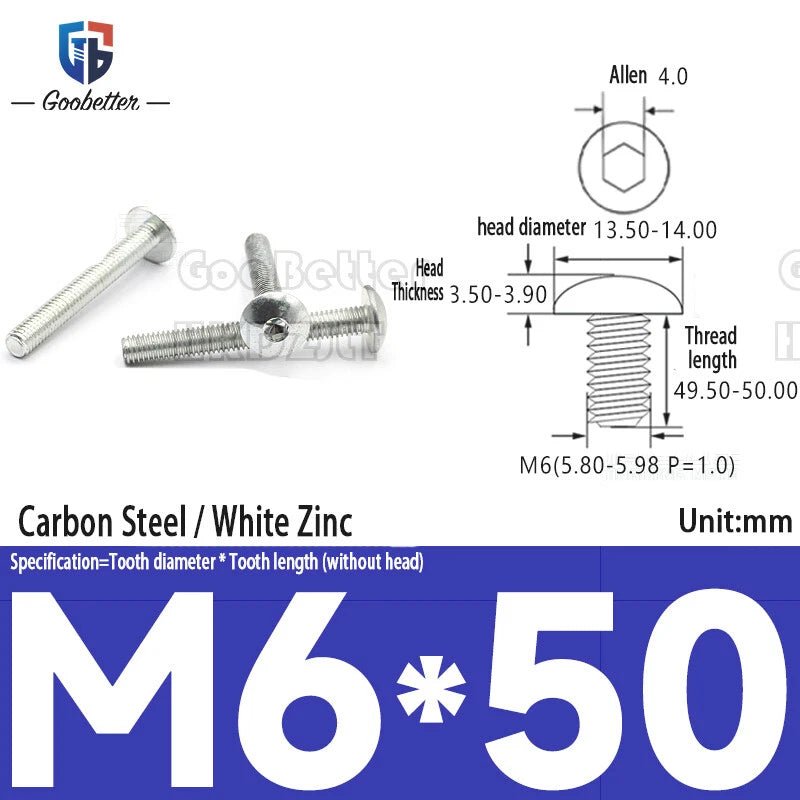 Large Flat Head Machine Screws M2–M6 Allen Torx Slotted Multi - Drive 100pcs - HomeDIYer