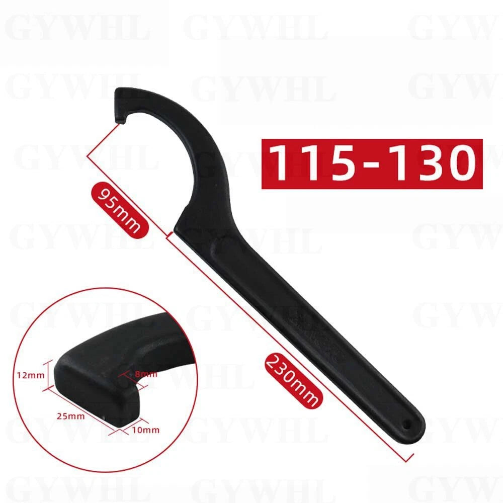 Carbon Steel Crescent Hook Head Round Nut Spanner C Shape Wrench Tool Hand Tool