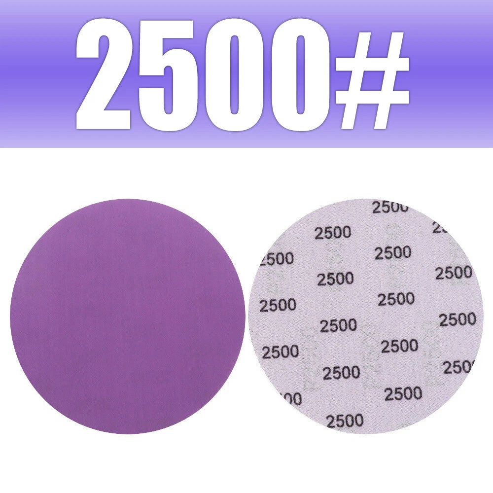 5" 125mm Purple Hook & Loop Sanding Discs 60-10000 Grit | Wet & Dry Sandpaper for Orbital Sanders