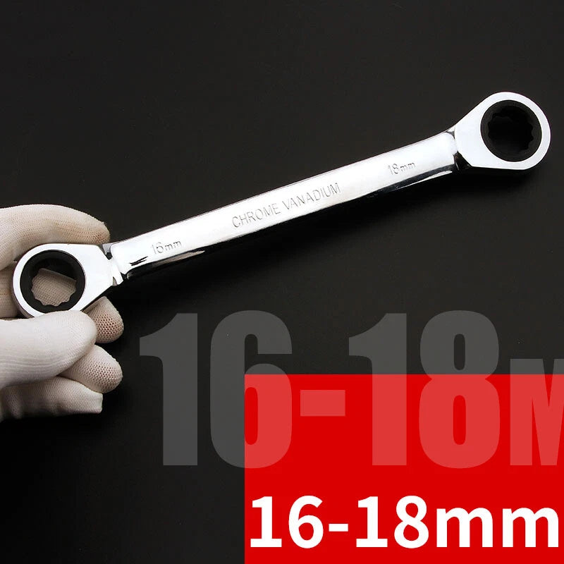 Ratchet Spanner Combination Double-End Metric Wrench Mirror Polished 6mm~24mm