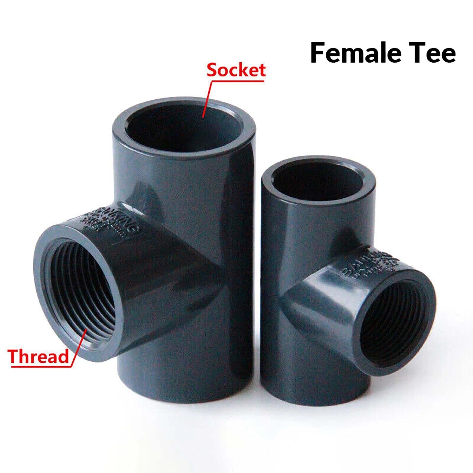 PVC UPVC SOLVENT WELD PIPE FITTINGS FISH POND INDUSTRIAL Plumbing Couping Grey