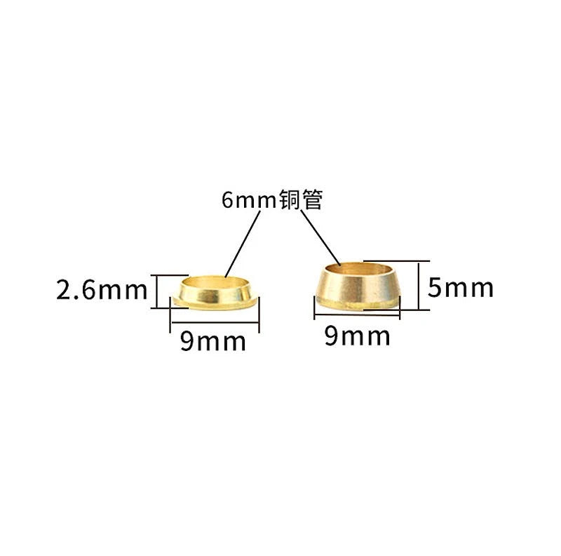 Brass Compression Rings Olives — Metric Sealing Rings for Copper Tube Fittings
