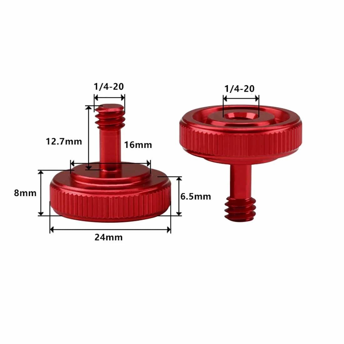1/4" Camera Thumb Screws – Aluminum Alloy & Stainless Steel Pan Head Adapter Bolts - HomeDIYer