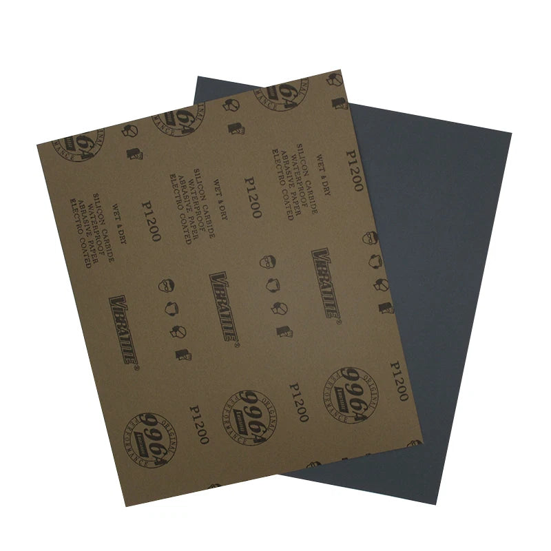 A4 Silicon Carbide Wet & Dry Sandpaper — P60 to P10000 Grit 230x280mm Sheets for Wood Metal Auto