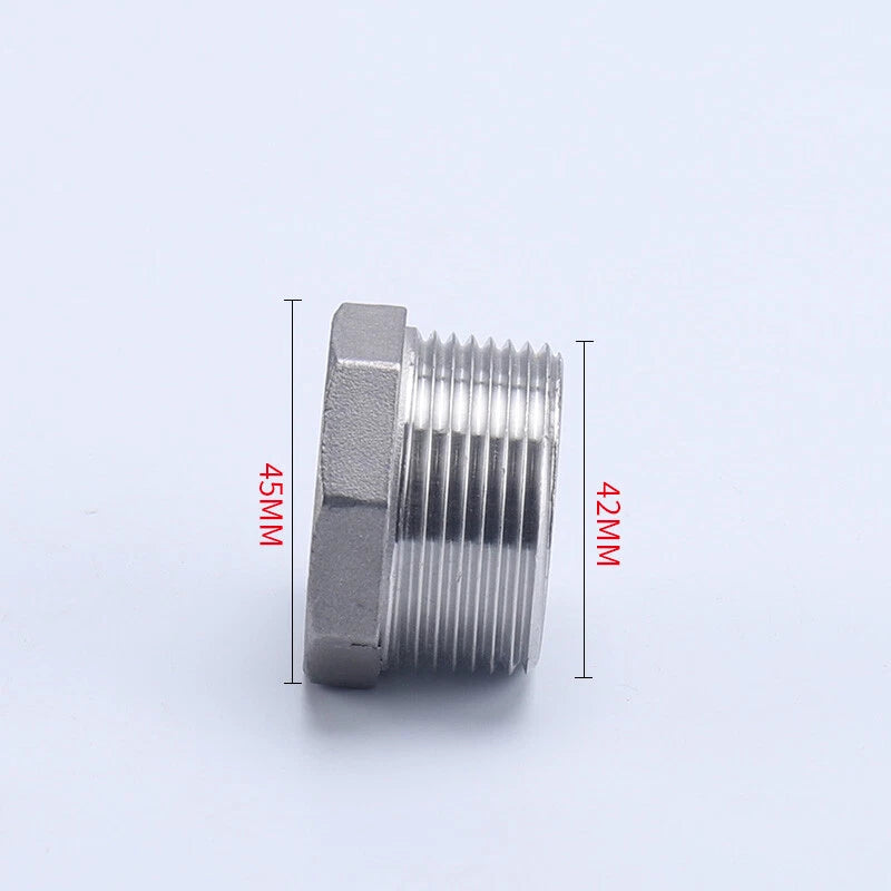 BSP Male Stainless Steel Countersunk End Plug — Internal Hex, 1/4" to 2"