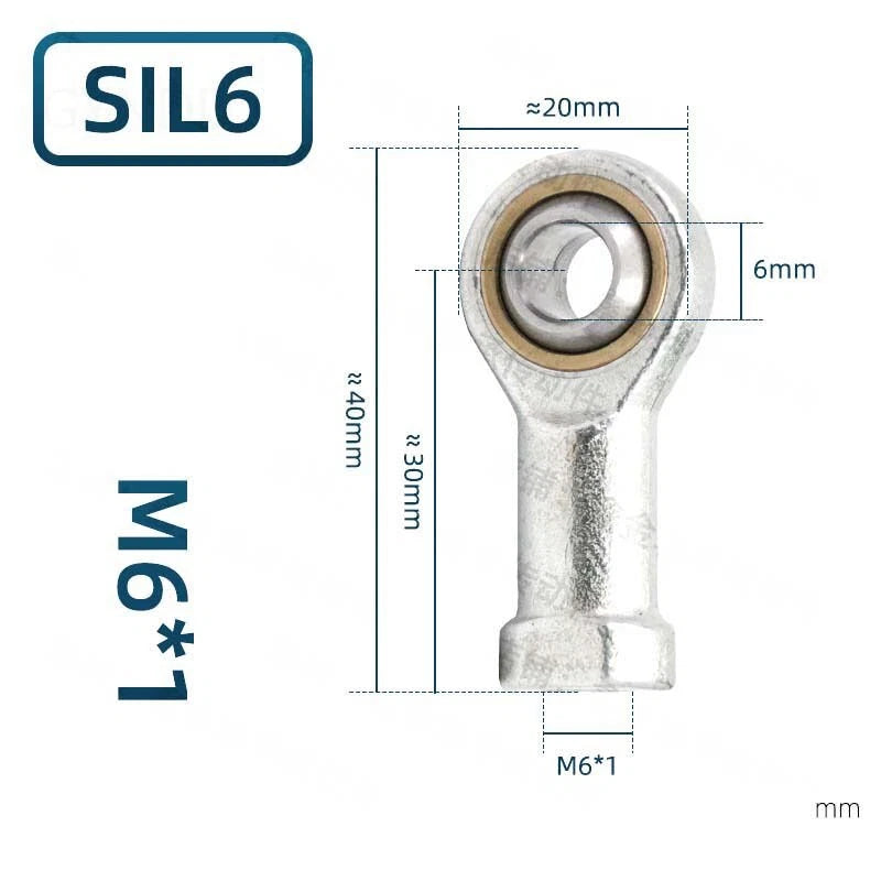 SI Female Series Rod End Bearings M3 M4 M5 M6 M8 M10 - M30 Right-Left Thread