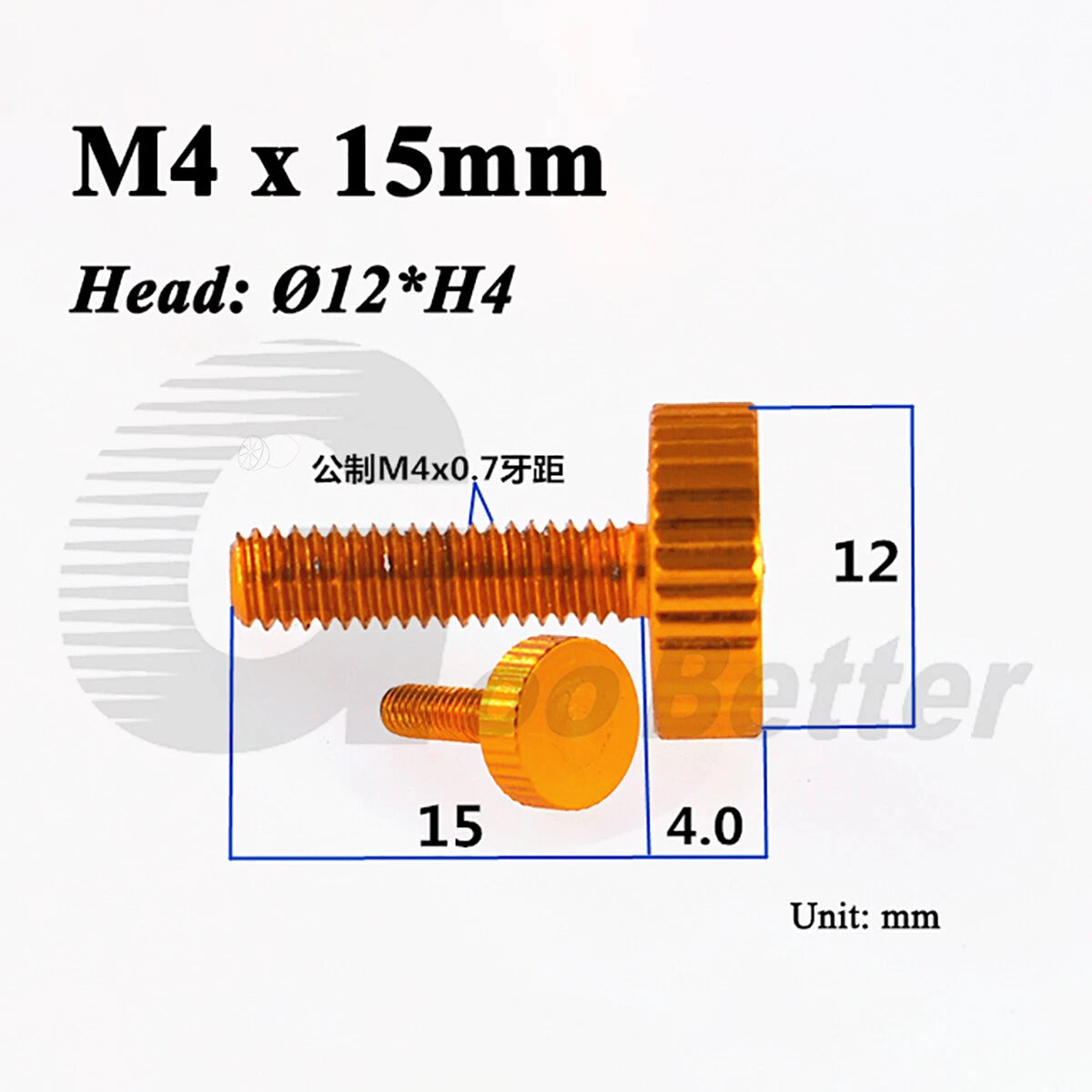 Aluminum Knurled Thumb Screws – M2 to M6 Flat Head Hand Grip Bolts, 10 Colors