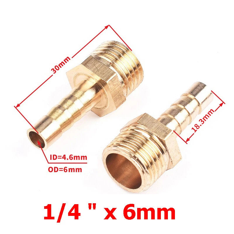 BSP Hose Barb Fittings — Y-Piece, T-Piece, Straight & Elbow Connectors