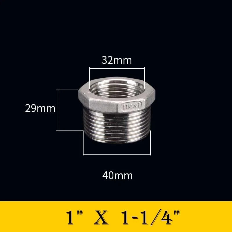 304 Stainless Steel Reducing Bush Adaptor | Male to Female NPT Pipe Fitting