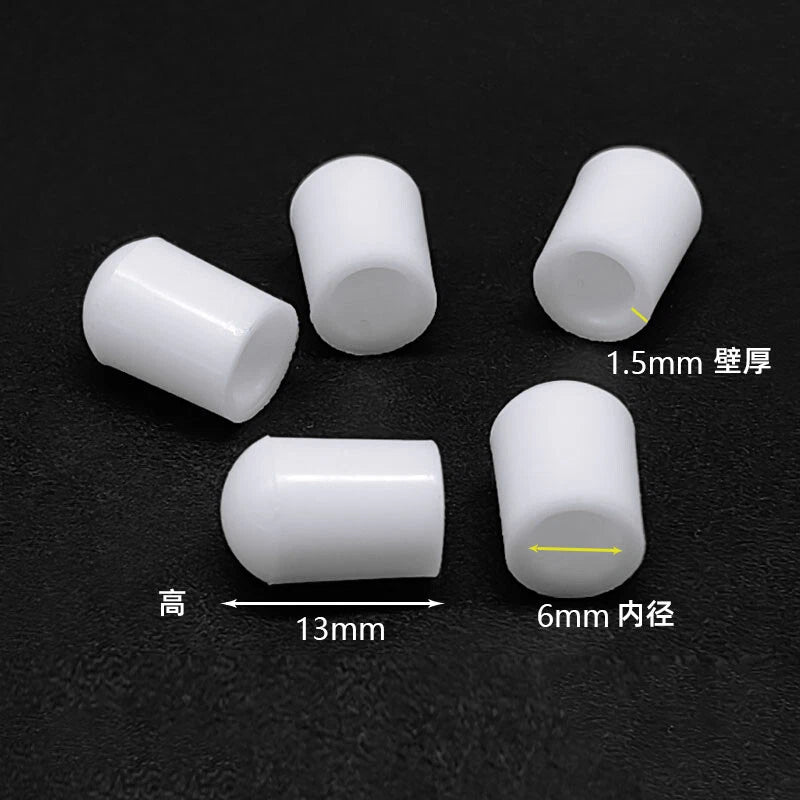 Goobetter Round PVC Rubber End Caps – 2.5mm to 19mm (Black, White, Transparent)