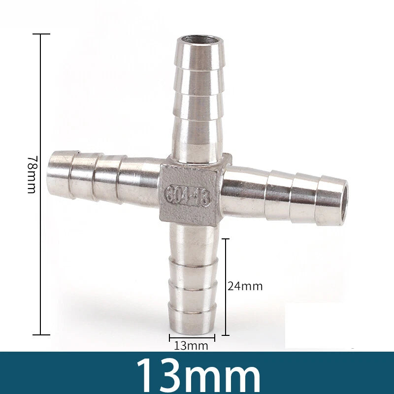 Stainless Steel T Joiner Various Piece Fuel Hose Gas Joiner Tee Connector 6-41mm