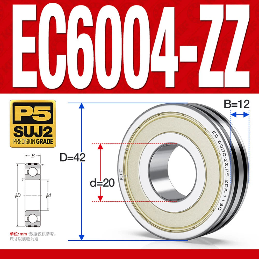 Non-Slip Ball Bearings EC6000/EC6200 Series High Speed Bearings 6000 6201~6206ZZ